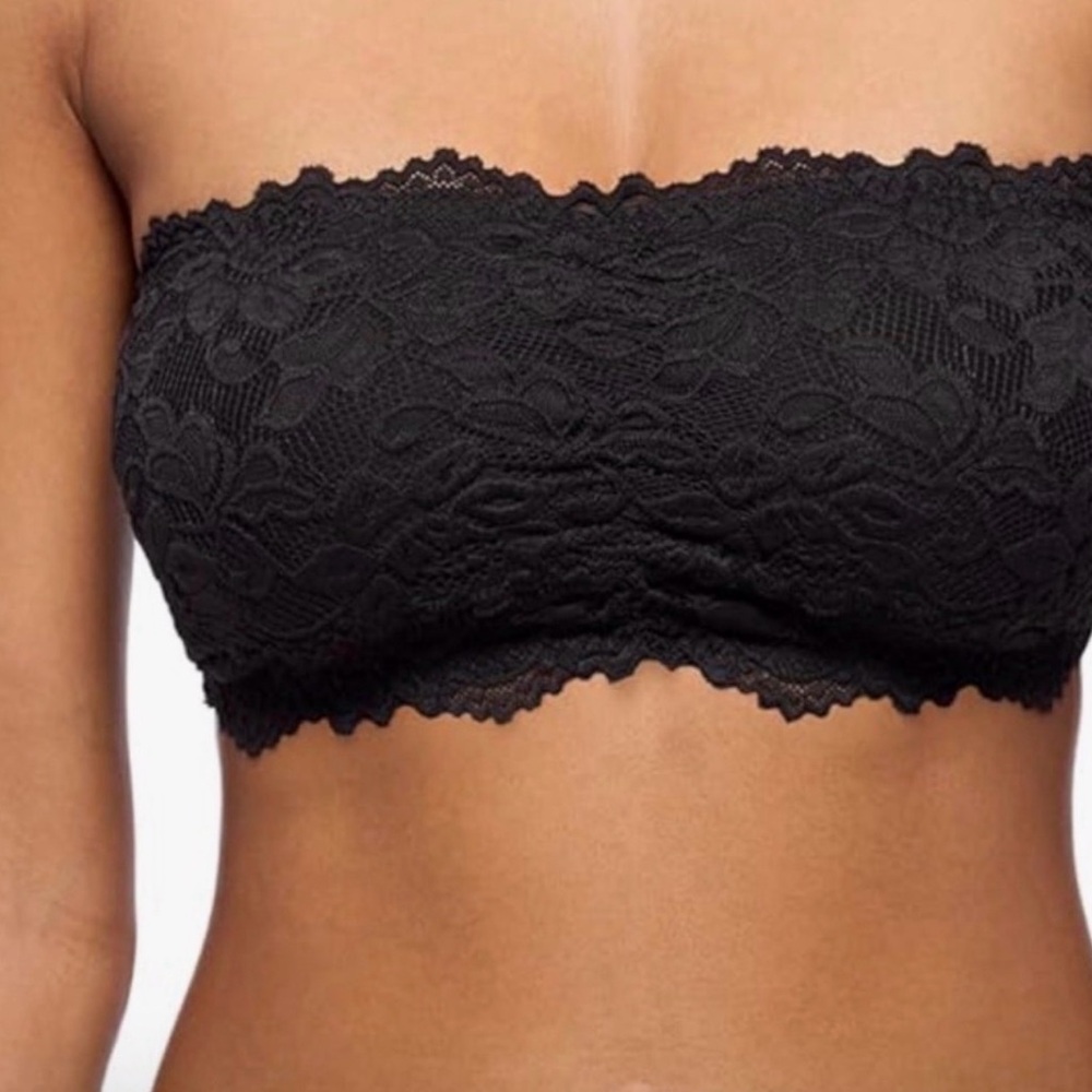 🖤Black Lace Bandeau Bralette | Strapless Boho Layering Top 🖤 - Picture 3 of 4